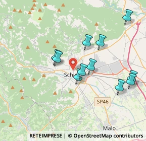 Mappa Via de Pinedo, 36015 Schio VI, Italia (3.58182)