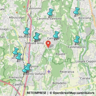 Mappa Via Gianni Rodari, 21040 Carnago VA, Italia (2.43182)