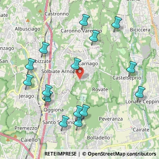 Mappa Via Gianni Rodari, 21040 Carnago VA, Italia (2.46467)