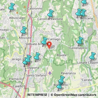 Mappa Via Gianni Rodari, 21040 Carnago VA, Italia (3.055)