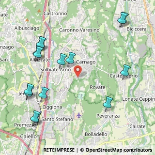 Mappa Via Gianni Rodari, 21040 Carnago VA, Italia (2.664)