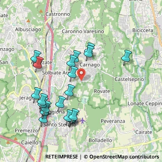 Mappa Via Gianni Rodari, 21040 Carnago VA, Italia (2.103)