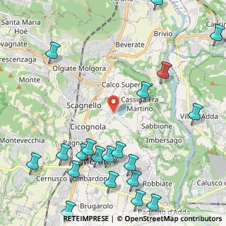 Mappa Via Cavour, 23807 Merate LC, Italia (2.985)