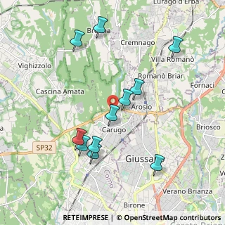Mappa Via Piave, 22060 Carugo CO, Italia (1.96182)