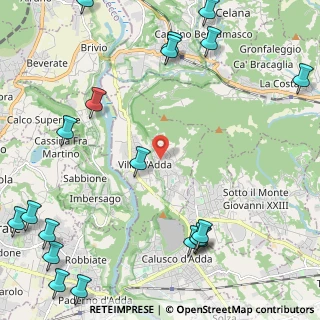 Mappa Via Supercera, 24030 Villa d'Adda BG, Italia (3.3615)