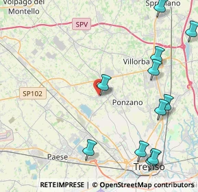 Mappa Via Lavaggetto, 31050 Ponzano Veneto TV, Italia (5.84083)