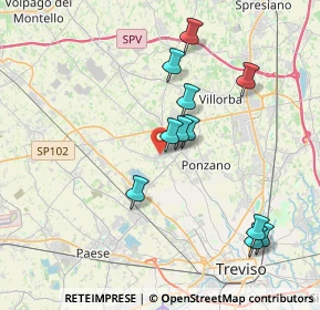 Mappa Via Lavaggetto, 31050 Ponzano Veneto TV, Italia (3.65273)