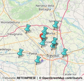 Mappa Via Lavaggetto, 31050 Ponzano Veneto TV, Italia (5.54727)