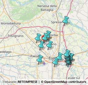 Mappa Via Lavaggetto, 31050 Ponzano Veneto TV, Italia (7.55211)