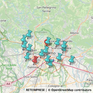 Mappa Via P. Ruggeri da Stabello, 24125 Bergamo BG, Italia (6.725)