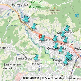 Mappa Via P. Ruggeri da Stabello, 24125 Bergamo BG, Italia (1.17429)