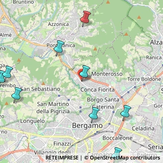 Mappa Via P. Ruggeri da Stabello, 24125 Bergamo BG, Italia (3.31364)