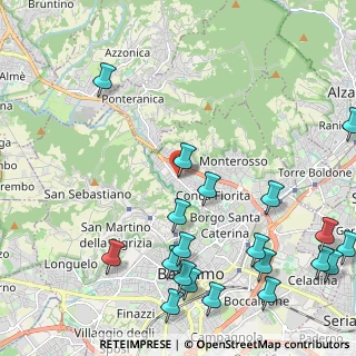Mappa Via P. Ruggeri da Stabello, 24125 Bergamo BG, Italia (2.9135)