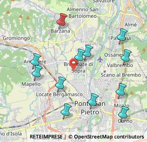 Mappa Via Tresolzio, 24030 Brembate di Sopra BG, Italia (2.1525)