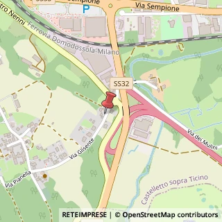 Mappa Via Glisente, 6, 28053 Castelletto sopra Ticino, Novara (Piemonte)