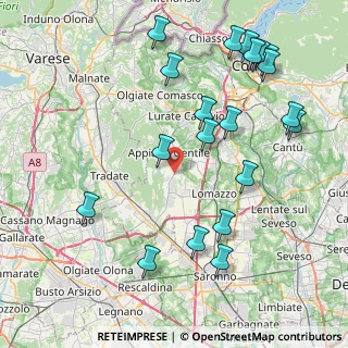 Mappa Via Alessandro Volta, 22070 Veniano CO, Italia (9.5465)