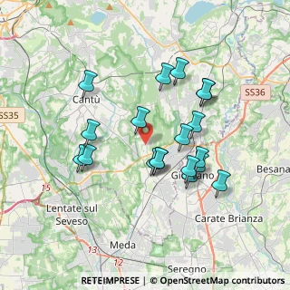 Mappa Strada del Radizzone, 22066 Mariano Comense CO, Italia (3.25474)
