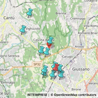 Mappa Strada del Radizzone, 22066 Mariano Comense CO, Italia (2.07917)
