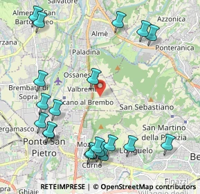 Mappa Via Villino, 24030 Valbrembo BG, Italia (2.5895)