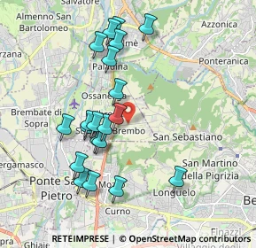 Mappa Via Villino, 24030 Valbrembo BG, Italia (1.8375)