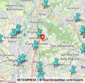 Mappa Via Villino, 24030 Valbrembo BG, Italia (3.0475)