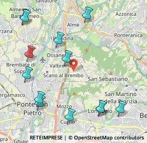 Mappa Via Villino, 24030 Valbrembo BG, Italia (2.61154)
