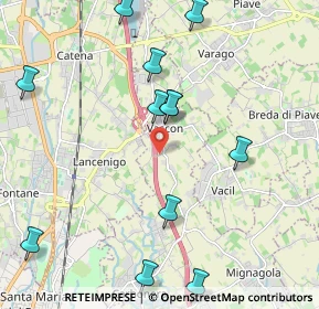 Mappa Via Prati Vascon, 31050 Carbonera TV, Italia (2.54923)