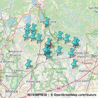 Mappa Via Madonna del Bosco, 23898 Imbersago LC, Italia (6.445)