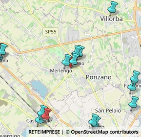 Mappa Via dei Bersaglieri, 31050 Ponzano Veneto TV, Italia (3.098)