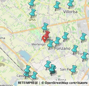 Mappa Via dei Bersaglieri, 31050 Ponzano Veneto TV, Italia (2.5515)