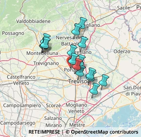 Mappa Via Bersaglieri, 31050 Ponzano Veneto TV, Italia (10.21813)