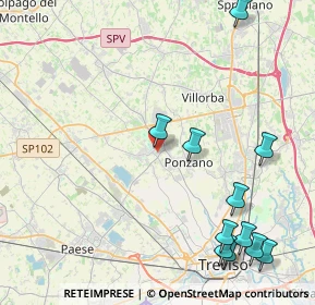 Mappa Via Bersaglieri, 31050 Ponzano Veneto TV, Italia (5.37727)