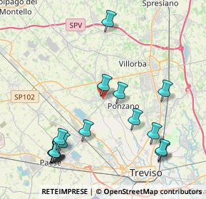 Mappa Via dei Bersaglieri, 31050 Ponzano Veneto TV, Italia (4.7825)