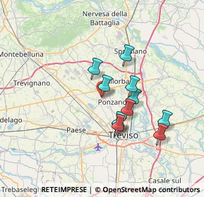 Mappa Via dei Bersaglieri, 31050 Ponzano Veneto TV, Italia (5.61182)