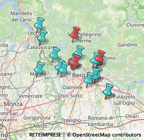 Mappa Via Giuseppe Garibaldi, 24030 Valbrembo BG, Italia (10.69111)