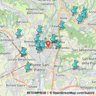 Mappa Via Giuseppe Garibaldi, 24030 Valbrembo BG, Italia (2.09444)