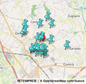 Mappa Via Canaletto, 36016 Thiene VI, Italia (1.295)