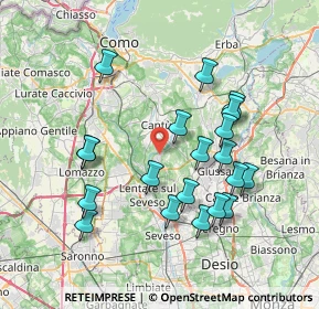 Mappa 22060 Figino Serenza CO, Italia (7.2875)