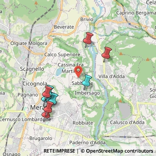 Mappa Via del Pino, 23898 Imbersago LC, Italia (2.14091)