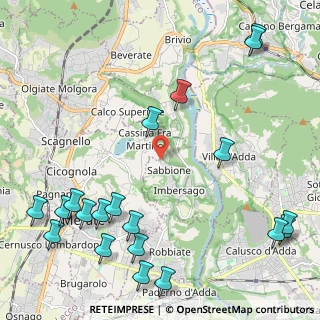 Mappa Via del Pino, 23898 Imbersago LC, Italia (2.9865)