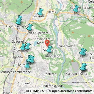 Mappa Via del Pino, 23898 Imbersago LC, Italia (2.82389)