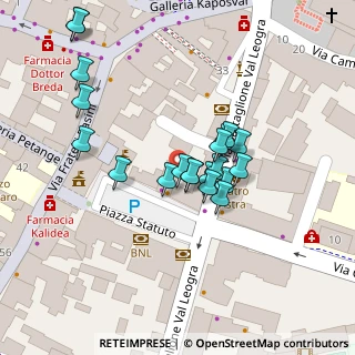 Mappa Piazza Statuto, 36015 Schio VI, Italia (0.025)
