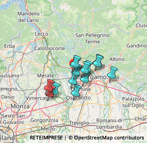 Mappa C.C. Continente, 24030 Mapello BG, Italia (8.73429)