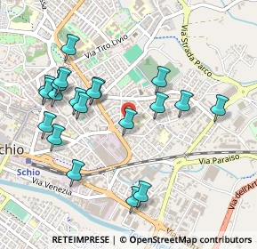 Mappa Via T. Vecellio, 36015 Schio VI, Italia (0.501)