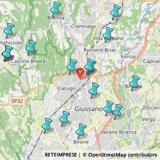 Mappa Via Ugo Foscolo, 22060 Arosio CO, Italia (2.76444)