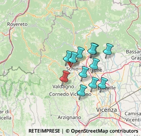 Mappa Via Dante, 36015 Schio VI, Italia (9.45667)