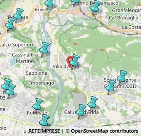 Mappa Via del Borgo, 24030 Villa d'Adda BG, Italia (3.16412)