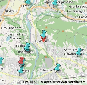 Mappa Via del Borgo, 24030 Villa d'Adda BG, Italia (2.81364)