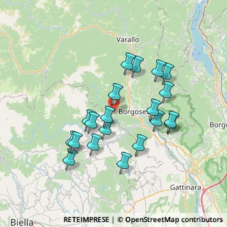 Mappa Via Bornello, 13010 Postua VC, Italia (6.837)