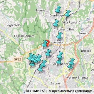 Mappa Via Armando Diaz, 22060 Carugo CO, Italia (2.05667)